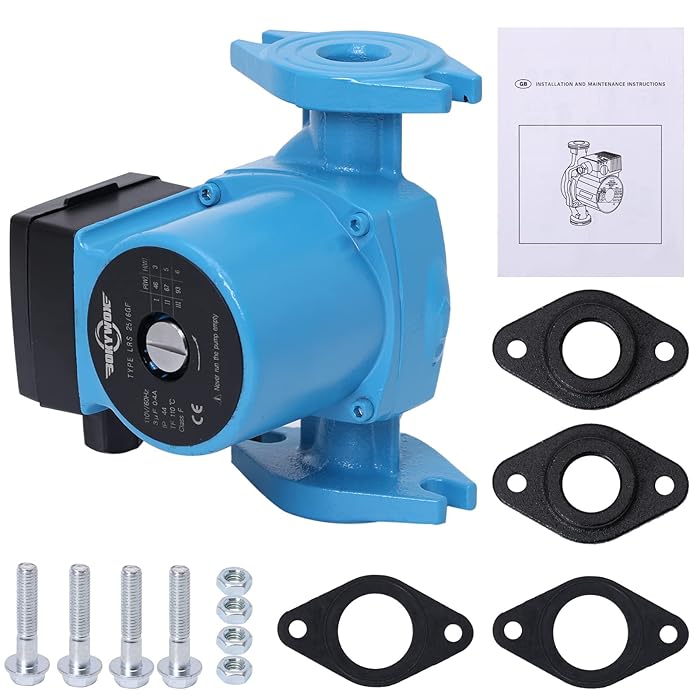 Buy BOKYWOX 3Speed 1 Inch Hot Water Recirculating Pump 1/8HP Booster