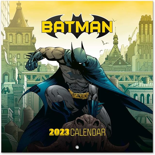 Official DC Batman Wall Calendar 2023 12" x 12" FSC®| 12 Month Planner | Square Wall Calendar 2023 | Family Planner Calendar 2023 | Batman Calendar 2023 | Batman Gifts | Free Batman Poster