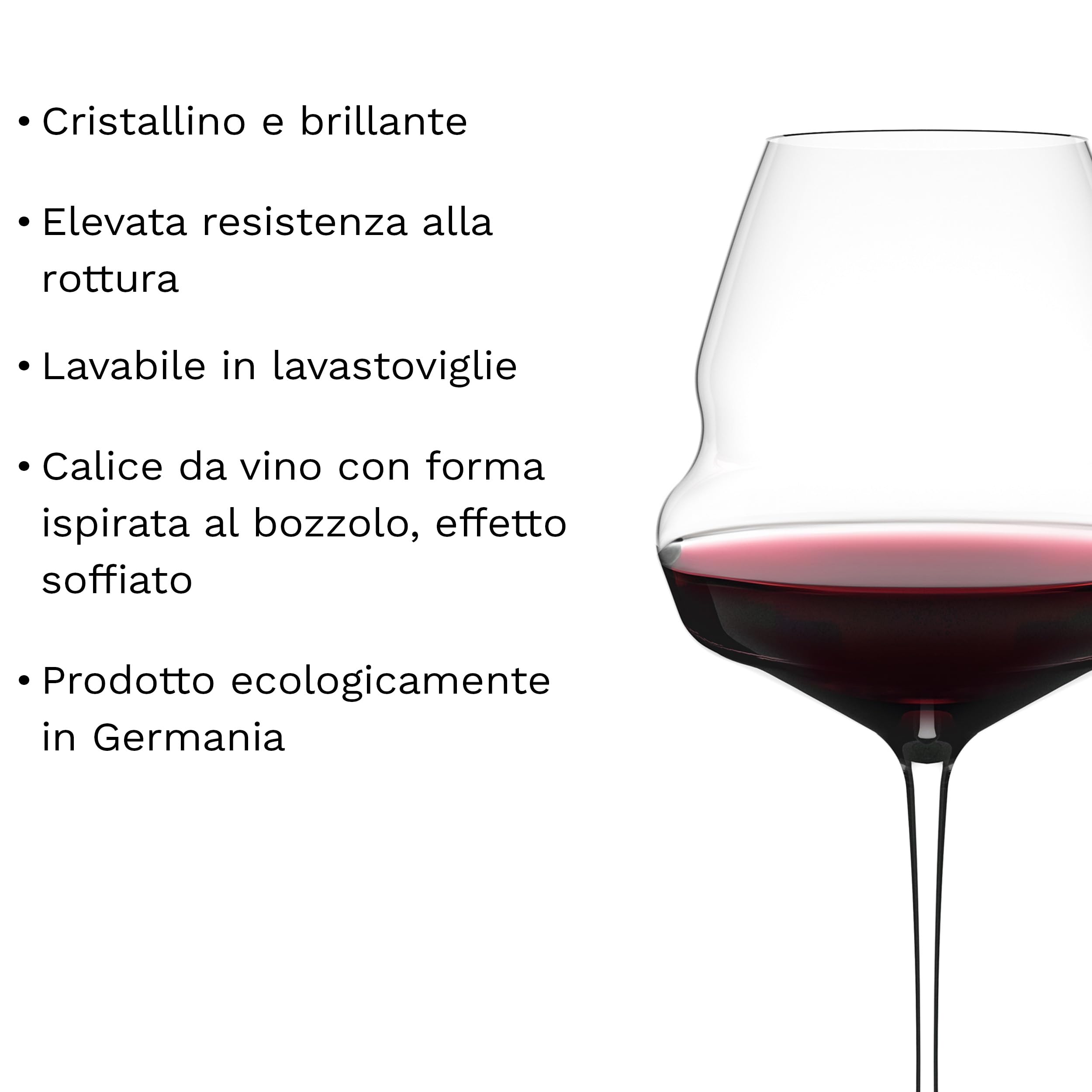 Stölzle Lausitz Calici da Vino Borgogna Cocoon Set da 6, 710ml – Calici Ideali per il Borgogna – Design Cocoon per uno Sviluppo degli Aromi – Lavabile in Lavastoviglie
