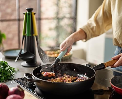 Miniatura 5 de Joseph Joseph Duo - Juego de utensilios de 5 piezas con soporte de almacenamiento, juego completo con soportes de herramientas integrados para