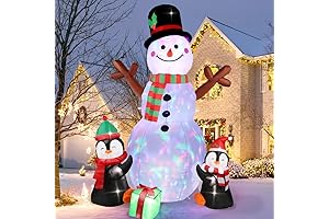 OurWarm 6ft Christmas Inflatable Outdoor Decorations | Christmas Decorations, Inflatable Snowman Penguin...