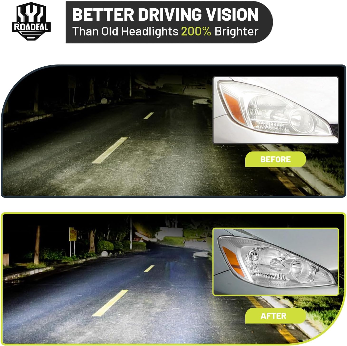 Headlights W/Bulbs for 2004 2005 Toyota Sienna Minivan (All Trims: CE, LE, XLE, Limited) & Cargo Van