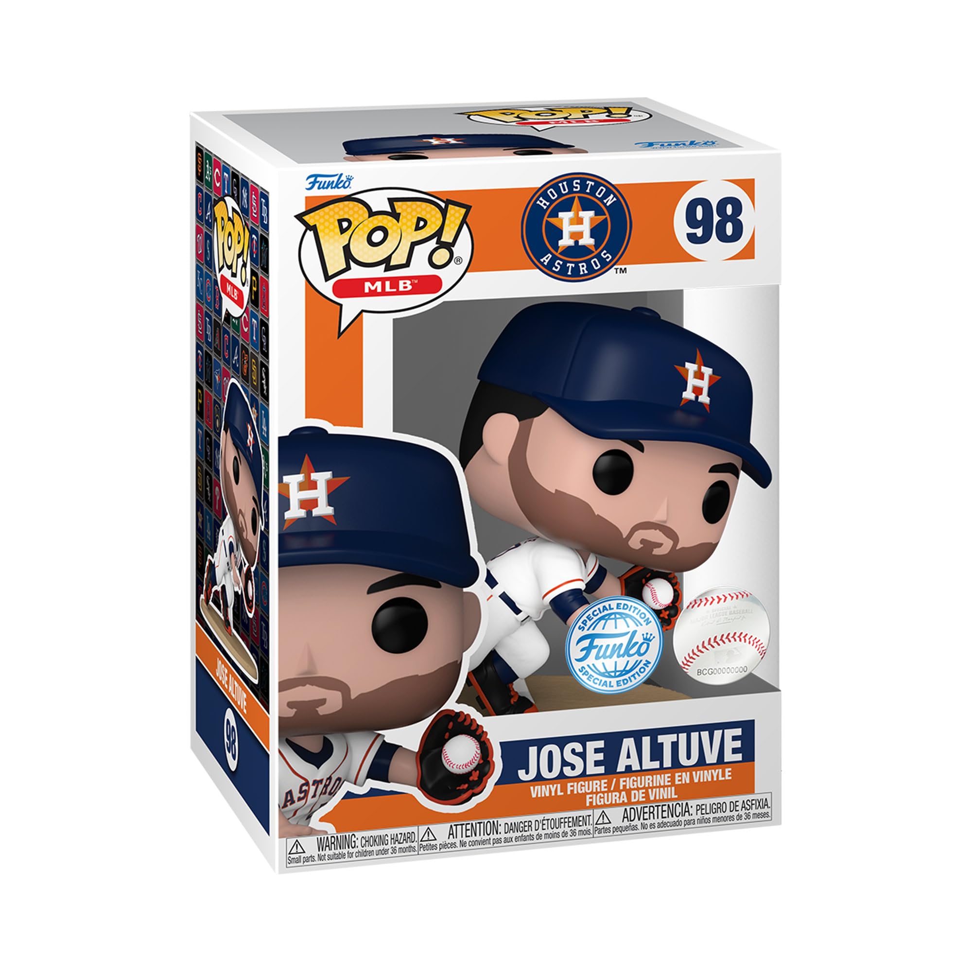 Funko Pop Astros - José Altuve - MLB - Baseball Collectable Vinyl Figure - Gift Idea - Official Merchandise - Toys for Kids & Adults - Sports Fans