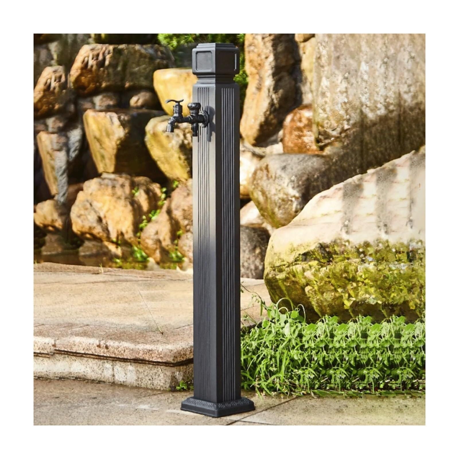 XDLEDMKIZ Garden Water Dispenser with Double Outlet Faucet for Outdoor Decorative Fountain and Antifreeze Function