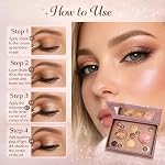 K'APEINE All-in-One Makeup Palette, 9 Colors Baked Face Kit Includes Eyeshadow, Blush, Highlighter & Bronzer | Waterproof Long-Wearing Party Cosmetics for Women - 03#