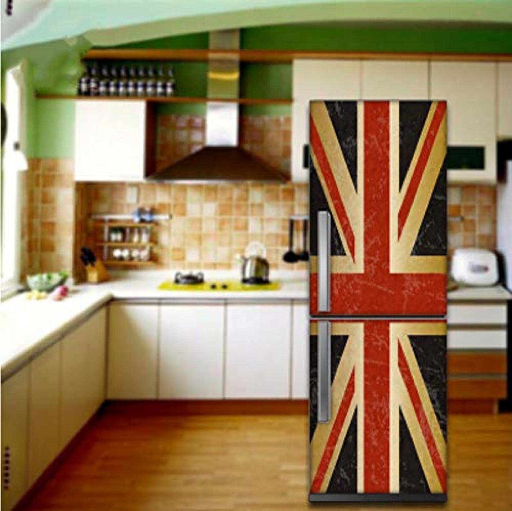 Sticker réfrigérateur 3D décor de cuisine | Papier peint amovible pour relooker votre intérieur