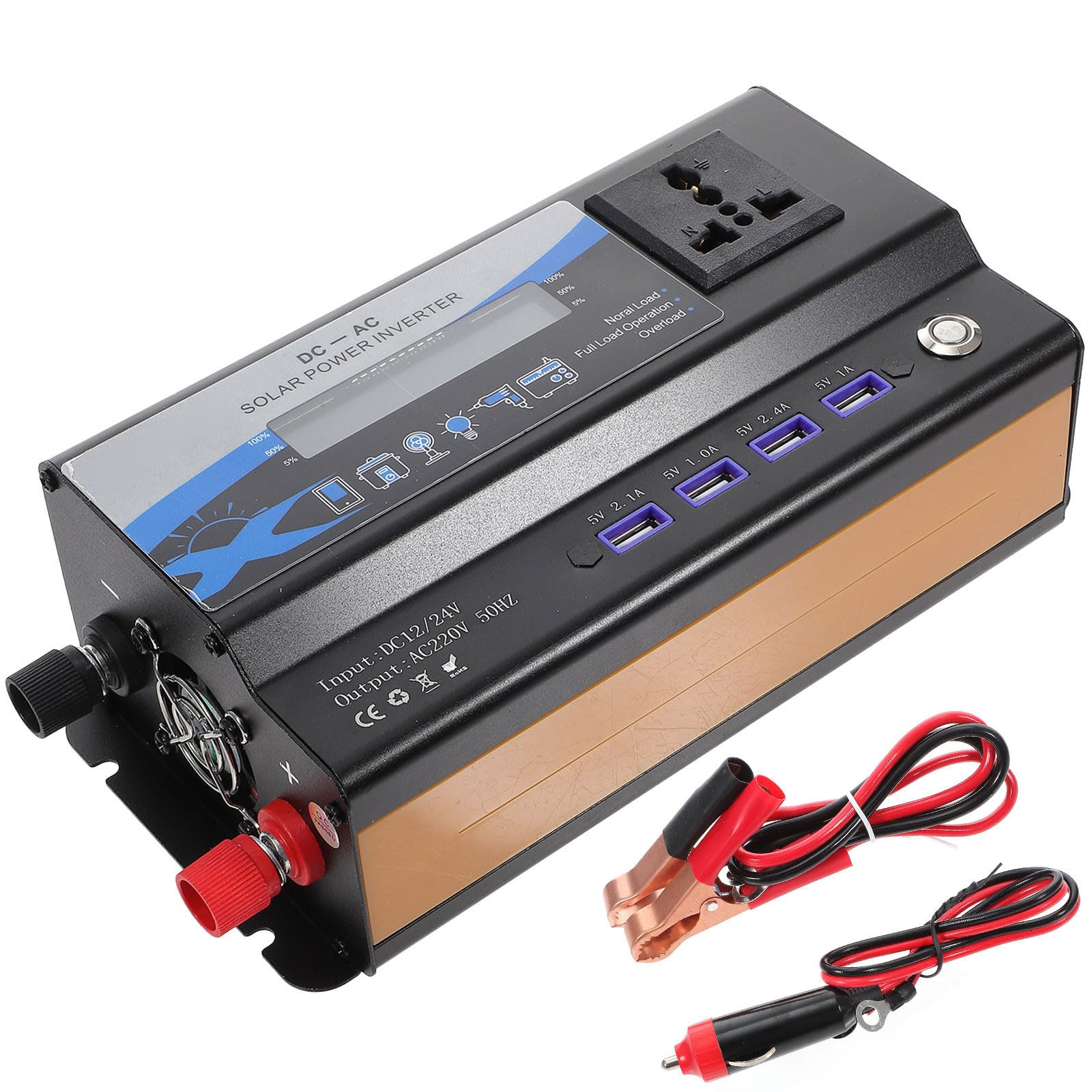 Inversor de Corriente para Coche 12v a 220v 4000w LED