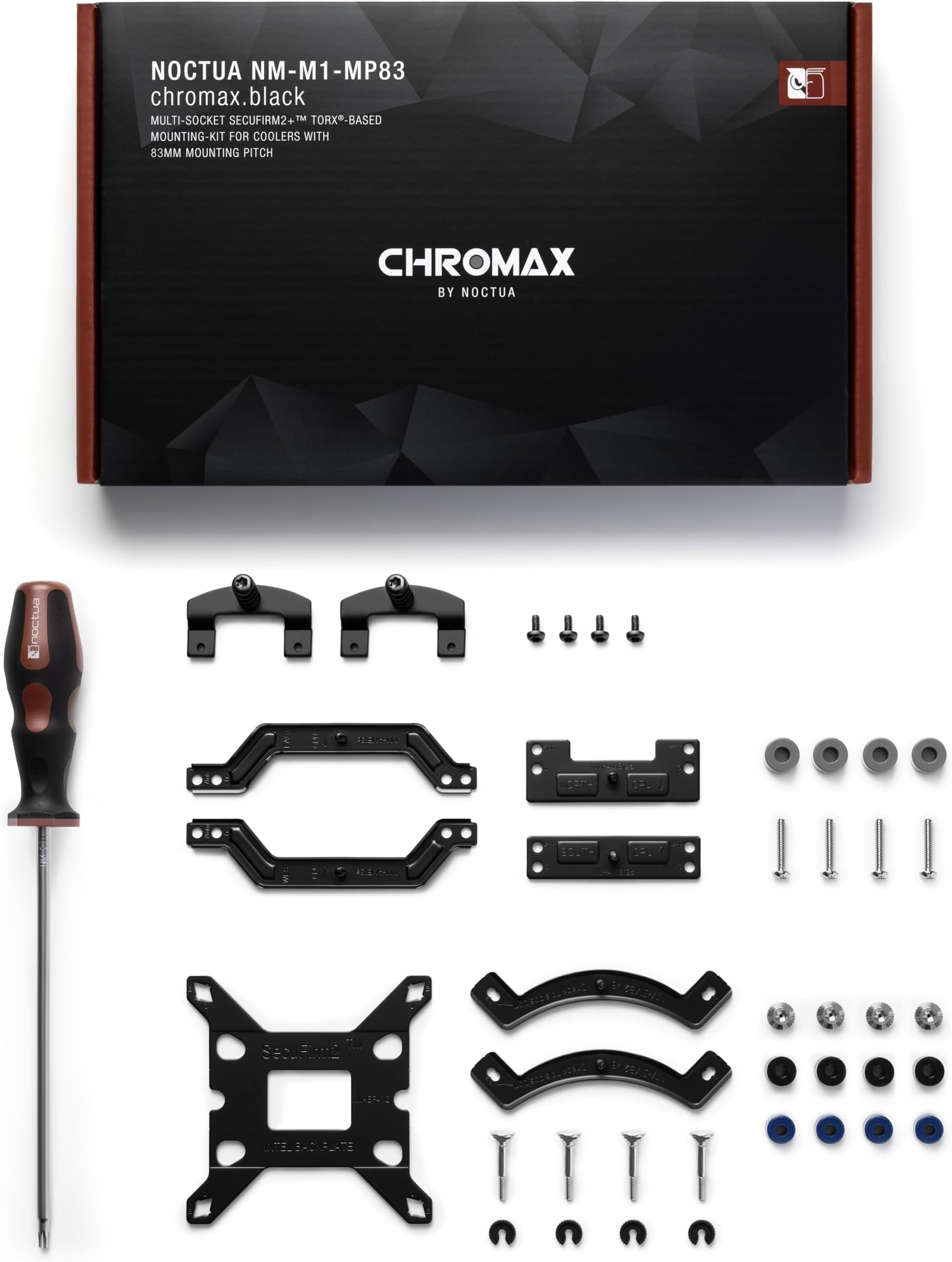 NM-M1-MP83 chromax.Black, CPU Cooler Mounting-Kit for AMD AM5/AM4 and Intel LGA1700/LGA1200 (Black)