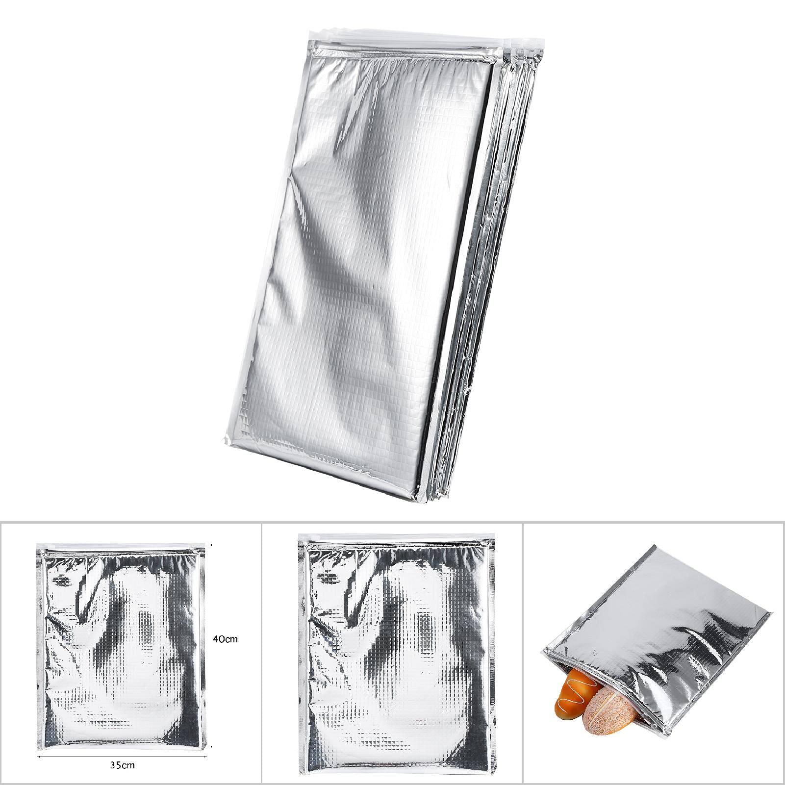 5 Teile/Satz Leichtgewicht Wasserdichte Isolierte Sandwich Taschen f¨¹r Reise Schule Picknick(35 * 40cm)