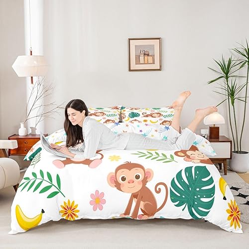 Vista 136 de Funda de edredón de zorro individual, funda de edredón de zorro de dibujos animados, búho de zorro bosque, juego de ropa de cama para niños, Multi 07