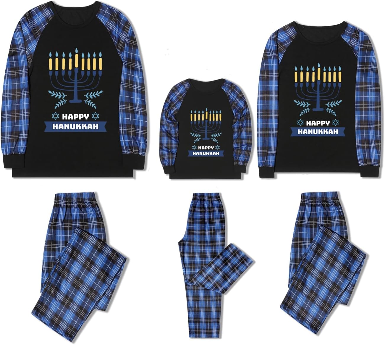 Hanukkah Pajamas for Family Hanukkah Family Pjs Matching Sets With Pocket - Image 2