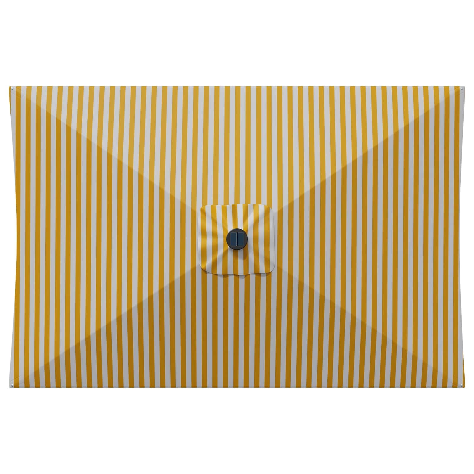SYDE Parasol ogrodowy ze światłami LED i podstawą 200 x 300 cm poliester