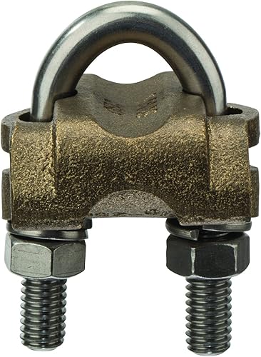 NSI UC-105 Heavy Duty Ground Connector for Parallel or 90° Copper Cables, 3/8" P