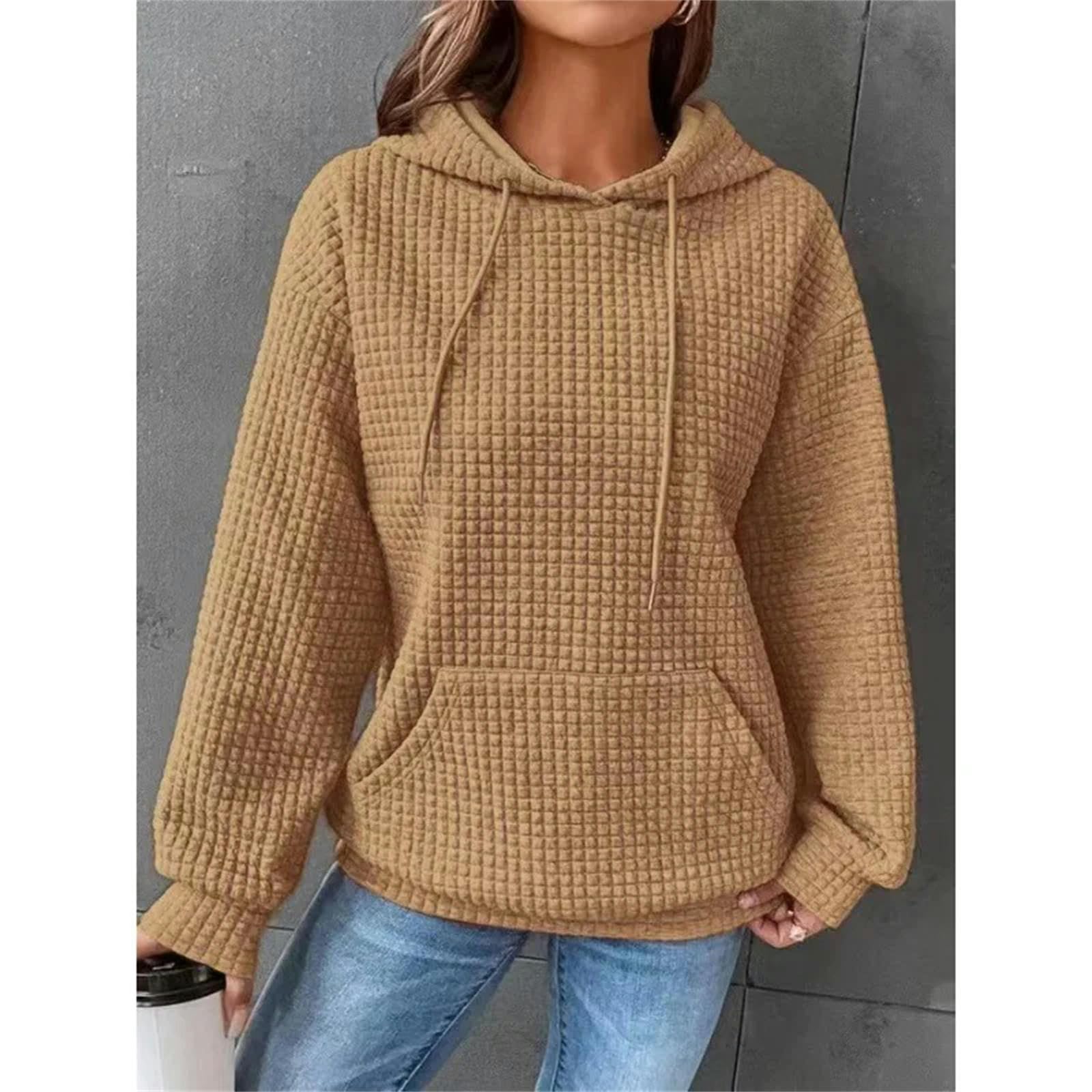 Damskie bluzy z kapturem damskie na jesień i zimę luźne dopasowanie na co dzień bluza z kapturem z długim rękawem solidna bluza biuro pulower