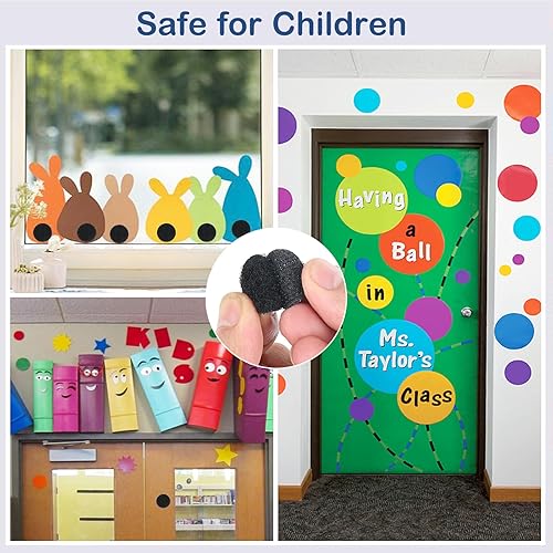 Miniatura 5 de Puntos autoadhesivos, 400 unidades (200 pares) tiras adhesivas redondas de 0.79 pulgadas, puntos circulares pequeños, cintas adhesivas para el