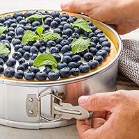 Vista 3 de Restaurantware Met Lux - Molde redondo para tartas de 10 pulgadas, 1 molde desmontable – pestillo de liberación inferior extraíble, bandeja