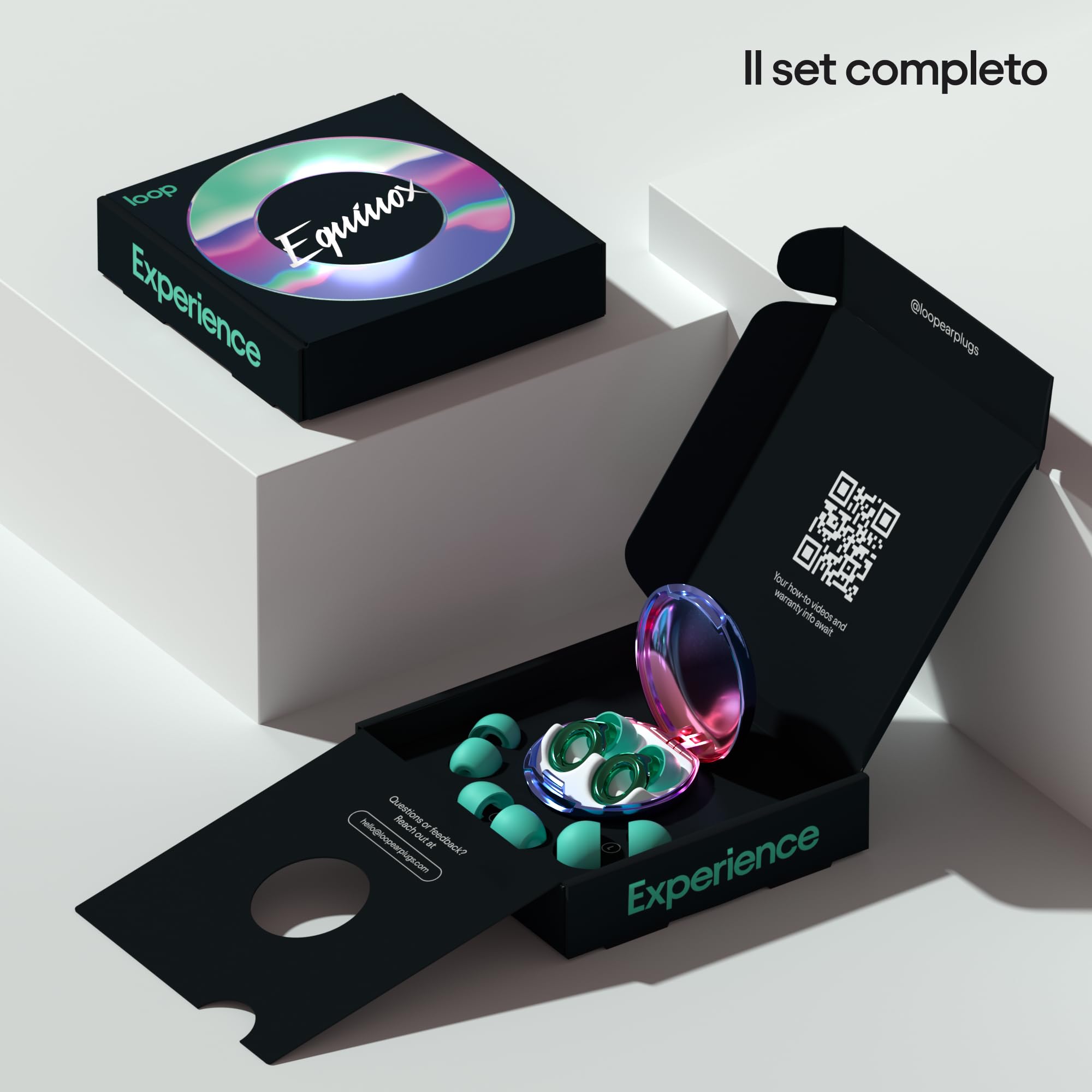Loop Experience Equinox | Tappi antirumore ad alta fedeltà riutilizzabili | Protezione dell’udito di alta qualità | Perfetti per musica ed eventi | Regolabili | Riduzione del rumore 18 dB SNR