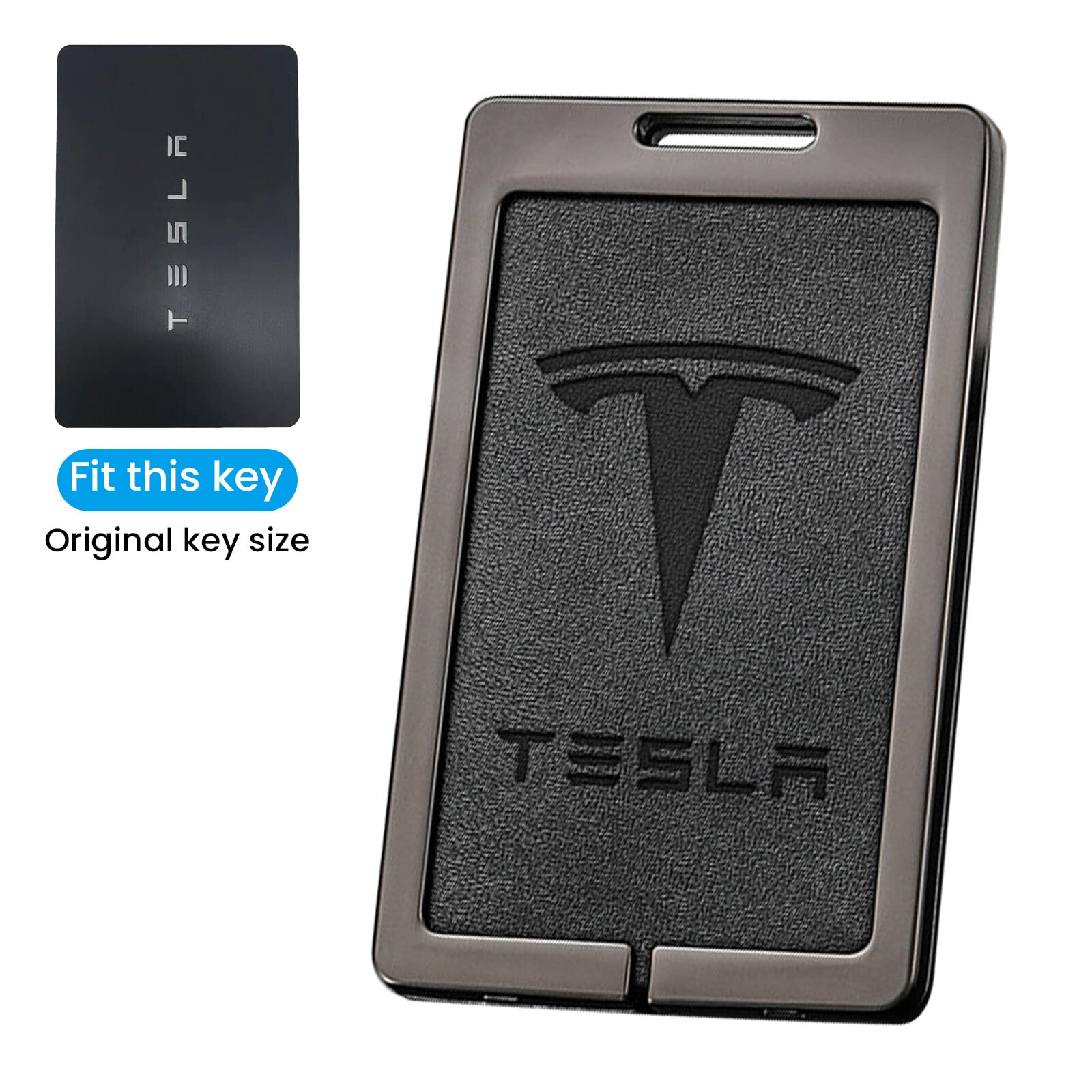 Aicharynic Silikonowy uchwyt na klucze do Tesla Model 3, model Y, uchwyt na karty, akcesoria Tesla, czarny, czarny, /