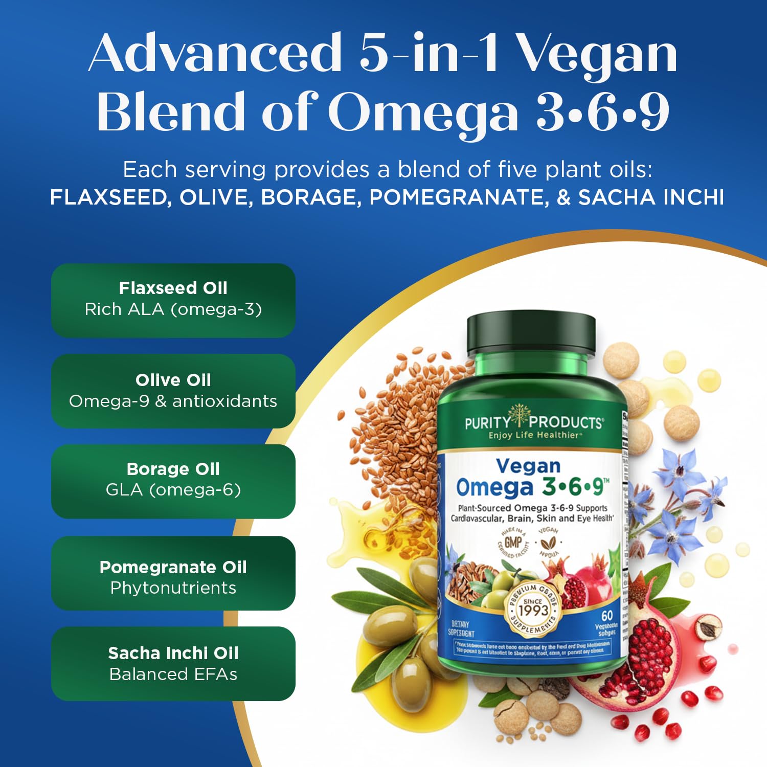 Purity Products Omega 3-6-9, "5 in 1 Vegan and Vegetarian Formula — Amazon image 5