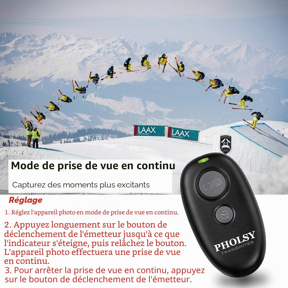 PHOLSY Caméra Télécommande Caméra D'obturation sans Fil pour Canon R7, R6ii, R8, R10, 90D, 850D, 5D, 6D II, 7D II, 40D, 50D; pour Olympus Om-1, EM1X, EM1 II; pour Fuji GFX50SII, XT3, XT4, XT5, XT30II