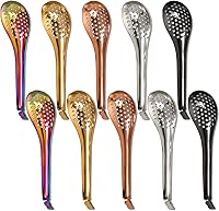Vista 6 de DEAYOU 10 cucharas ranuradas para servir, cuchara perforada de acero inoxidable 18/10, cuchara de esferificación de 6.5 pulgadas, cucharas pequeñas