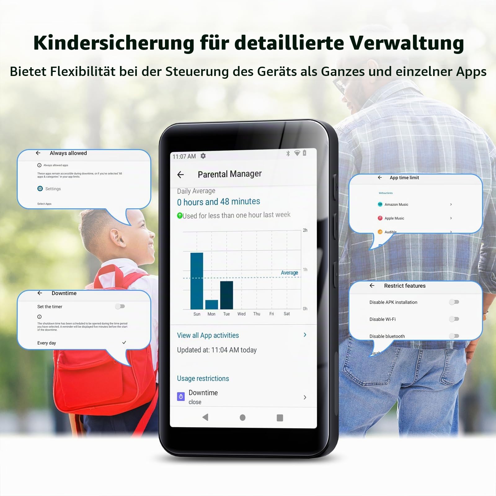 MP4 Player Andriod 12 Schwarz