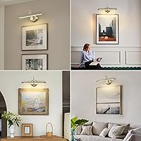 Vista 2 de JOOSENLUX Luces de Pared Modernas a Batería Bronce Antiguo Luces Inalámbricas para Cuadros de Pared de 16.5 Pulgadas Regulables Luces Bajo Encimera