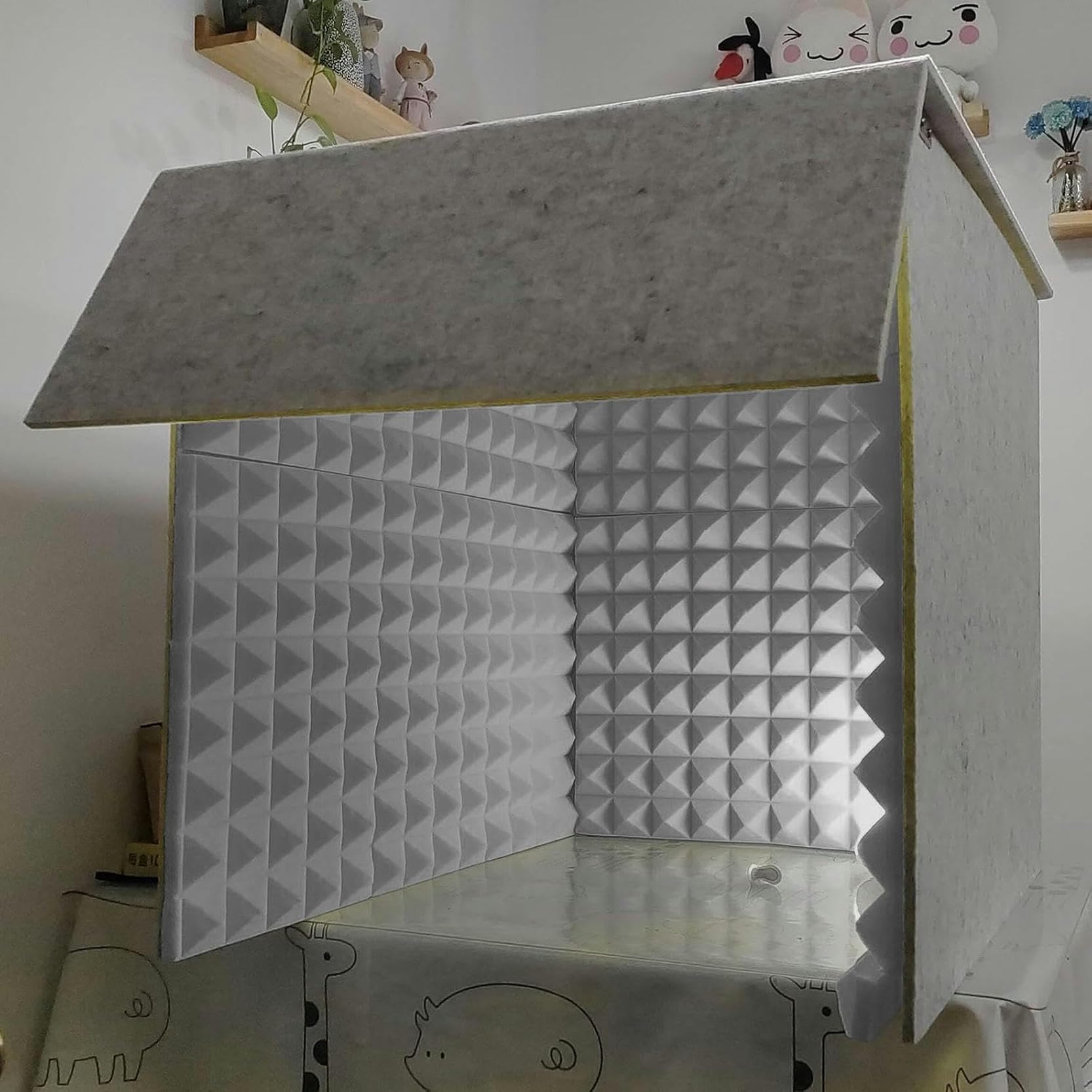 Bouclier isolation microphone pour cabine vocale portable sans écho