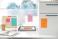 Vista 11 de Post-it Notas superadhesivas multi-tamaño Supernova Neons Con líneas Doble poder de pegado 15 blocs, paquete de 12