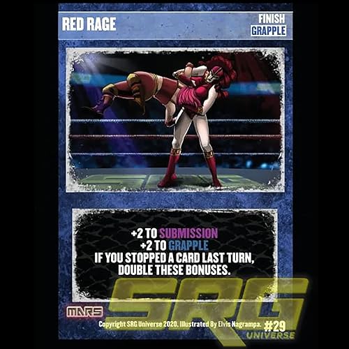 Miniatura 4 de Supershow Cosmic Crusader: Mars - Juego de cartas y dados de lucha libre. Baraja de estructura SRG. Edades 12+, 2-6 jugadores, juego de 10 minutos