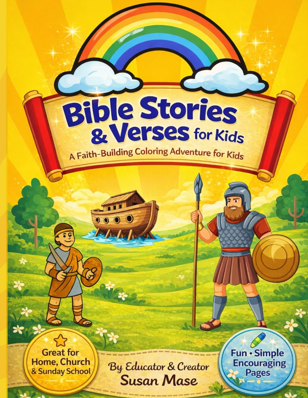 Bible Stories & Verses for Kids: A Faith-Building Coloring Adventure for Kids