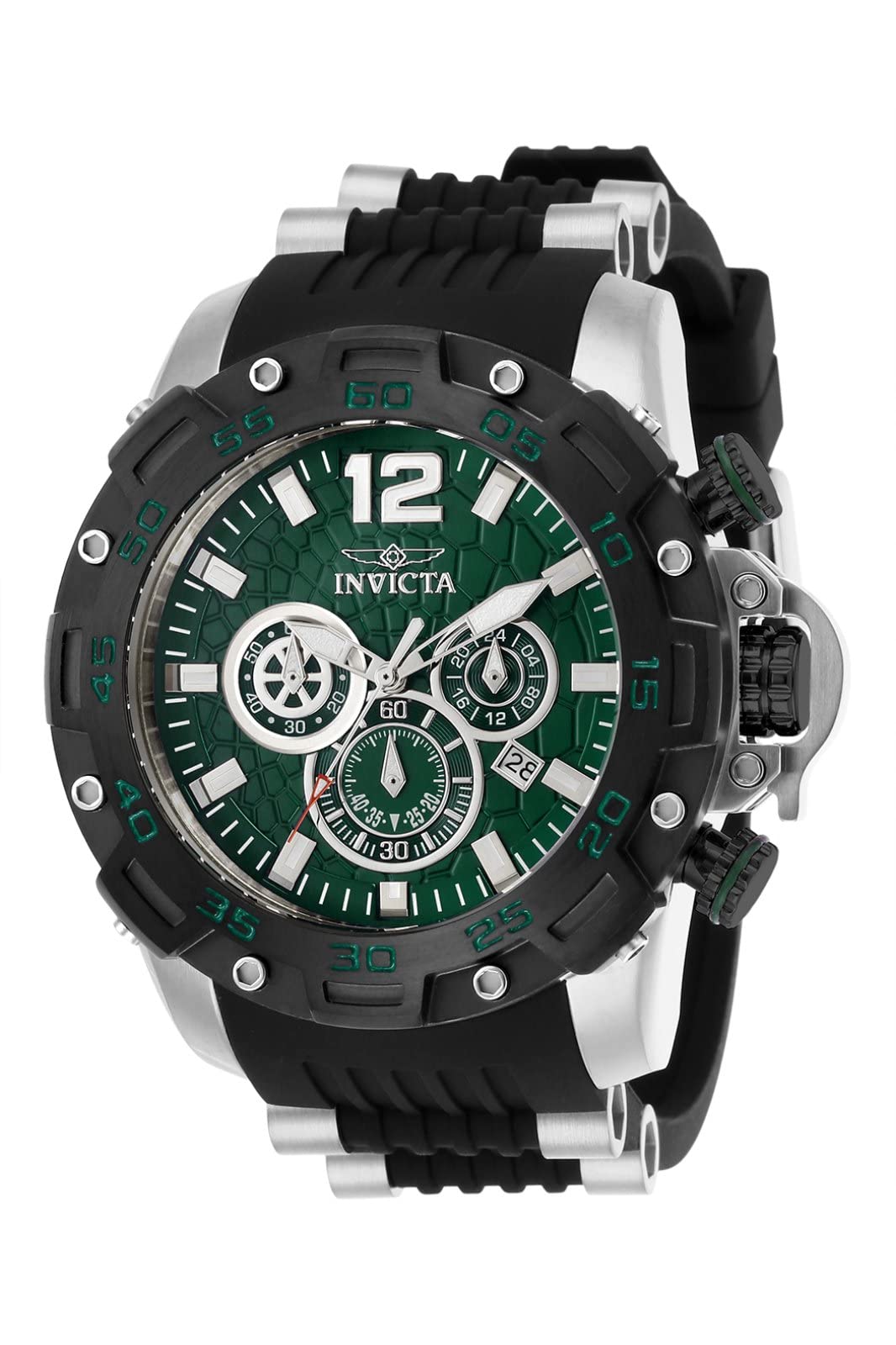 Invicta Silicone Pro Diver Chronograph Green Dial Analog Watch for Men - 26405, Multi-Color Band (B079P81MRT) Amazon Price History, Amazon Price Tracker
