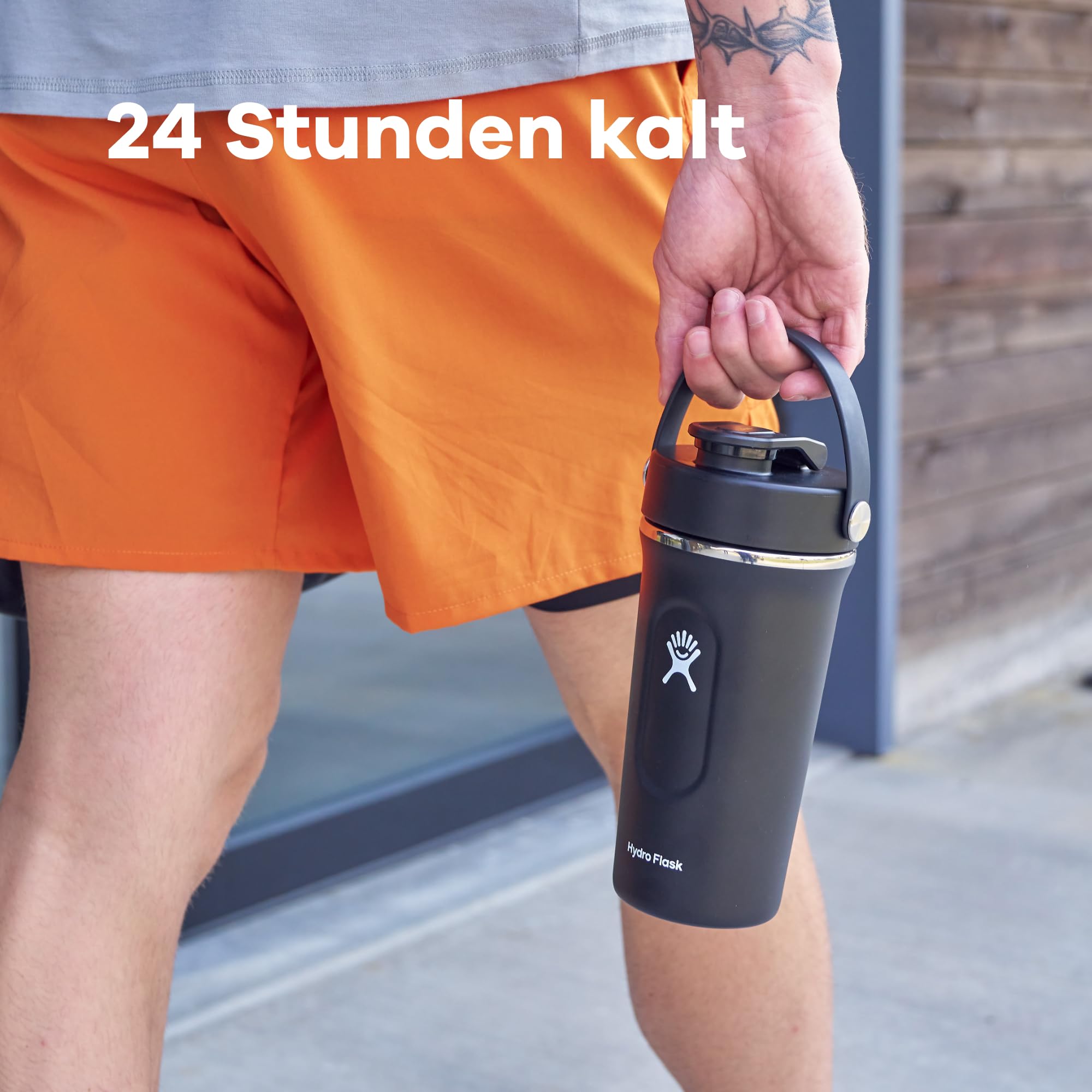 Hydro Flask - Insulated Shaker Bottle - 709 ml (24 oz) isolierte Shaker-Flasche für Proteinshakes, Nahrungsergänzungen und mehr - Goji