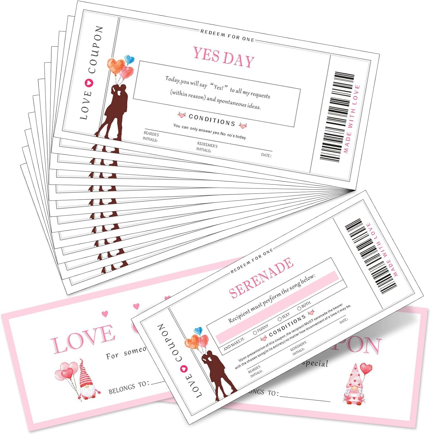 Conjunto de 20 Cupones de Amor para Parejas, Día de Panama Ubuy