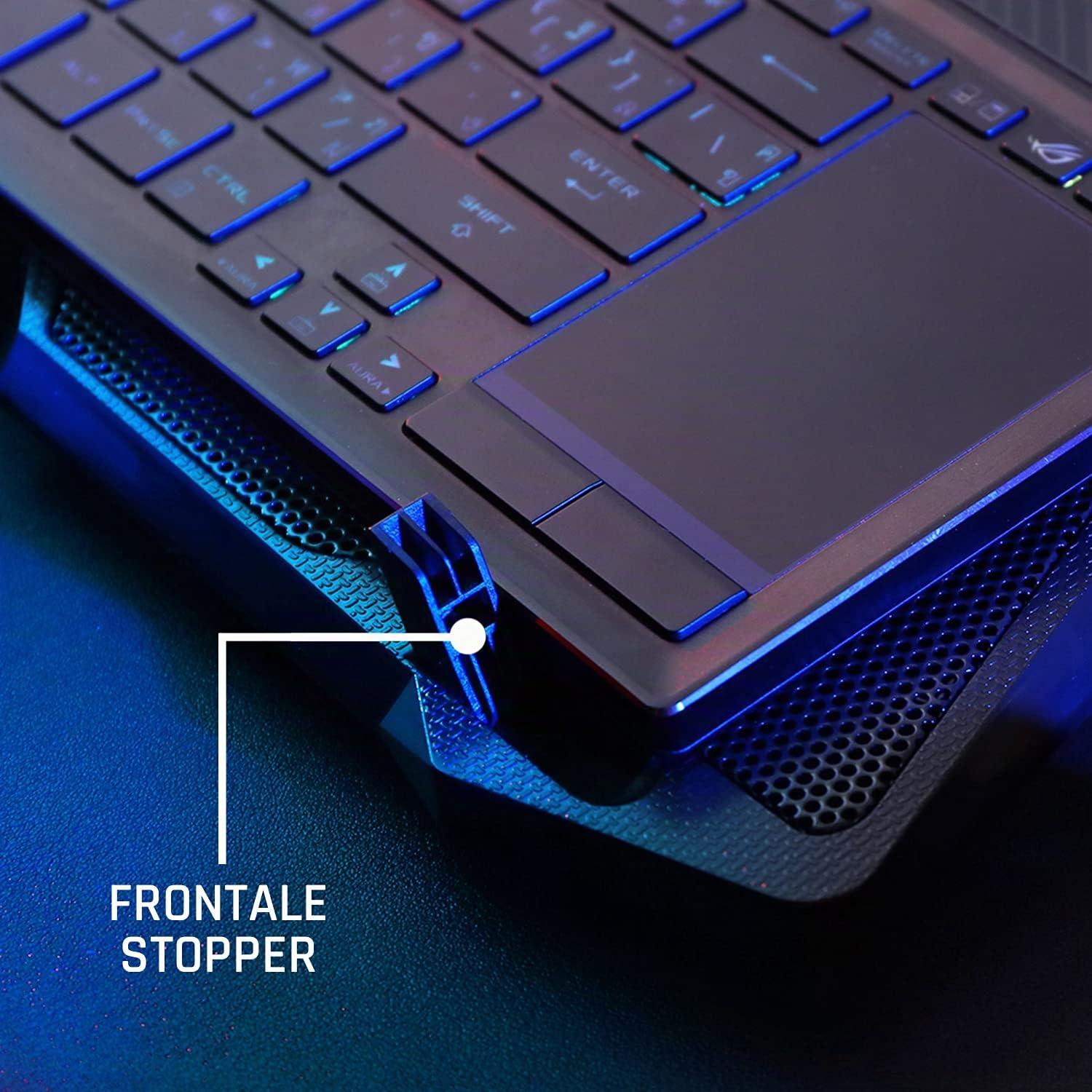 KLIM Wind Laptop Kühler 4 Lüfter PC Notebook PS4 Belüfteter Laptop Ständer Blau
