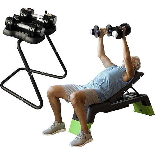 LifePro Adjustable Dumbbell Stand – Compatible with PowerUP Plus, PowerUp & PowerFlow Plus Adjustable Dumbbells, Durable Rack for Safety & Convenience During Training
