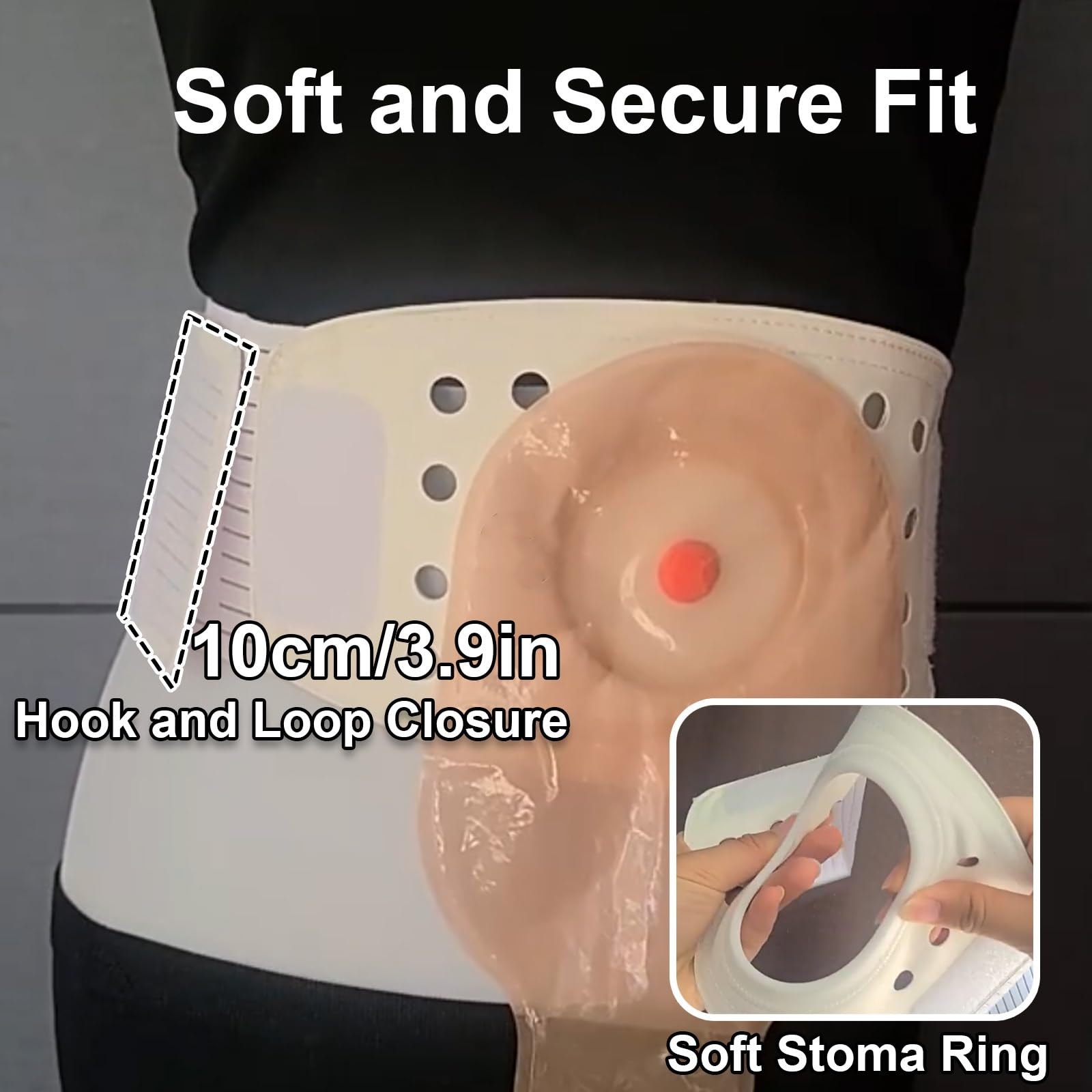 Stoma Gürtel für Männer und Frauen, Diskreter Stoma Bandage Zum Fixieren des Stomabeutels, Ostomie Gürtel für Ileostomie und Urostomie(Medium)
