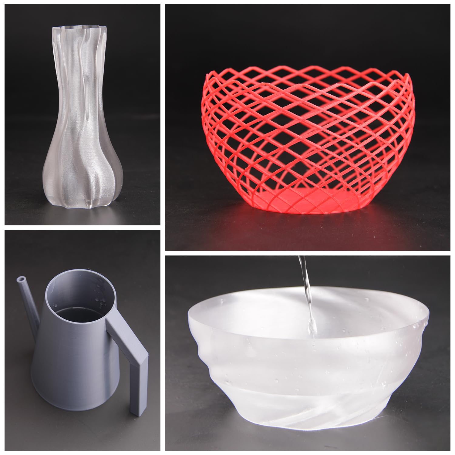 eSUN PETG Basic Filamento 1,75 mm, alta tenacità, 1 kg per bobina, 2 rotoli di materiale di stampa per stampanti 3D, Nero-2KG
