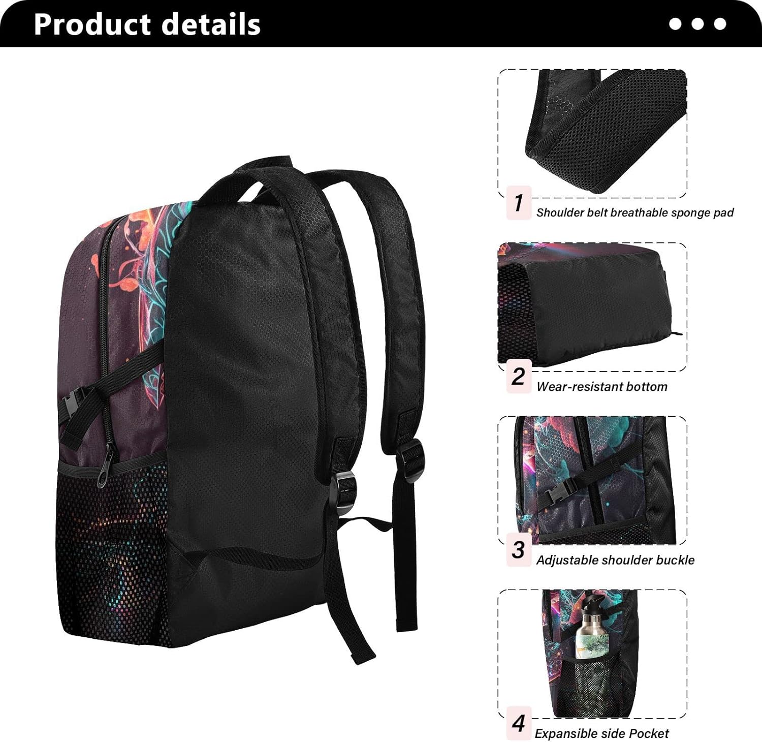 AIXIWAWA Hiking Packable Backpack Neon Car Print Lightweight Waterproof Large Capacity Stuff Pack Portable Daypack Foldable for Camping Travel Weight Capacity 22 LB