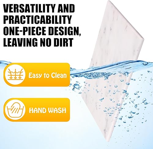 Miniatura 3 de Tabla de mármol para cocina, bandeja de servir de mármol, 3 piezas de diferentes tamaños, 9 x 6 pulgadas, 12 x 8 pulgadas, 16 x 10 pulgadas y pies