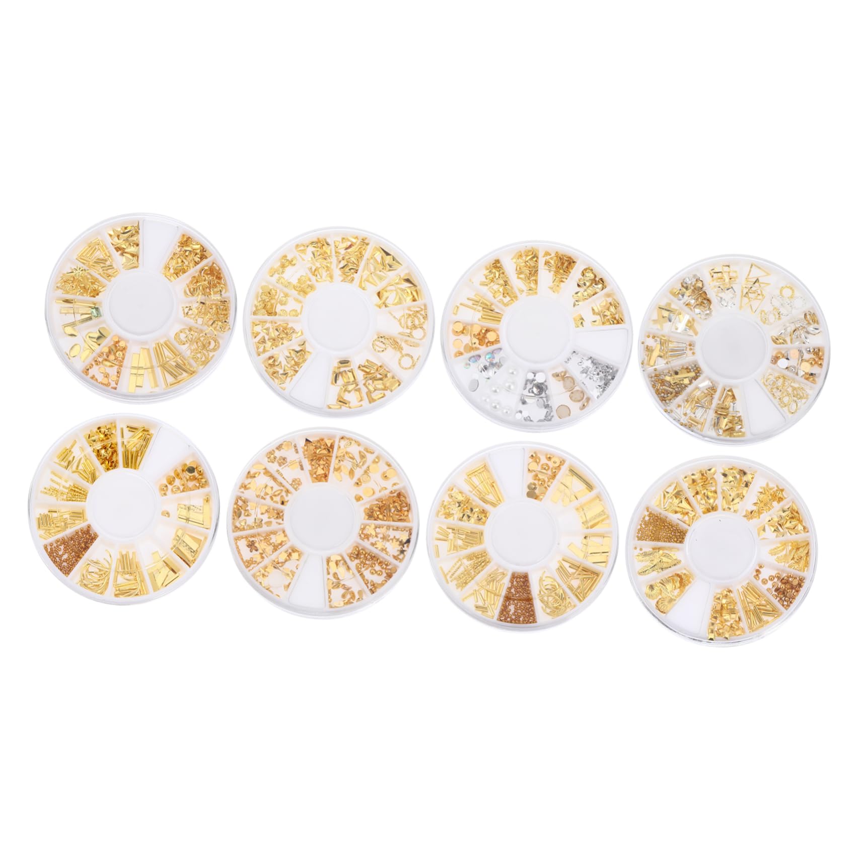 MUSISALY Fashion Rivet Nail Studs 8pcs Alloy Nail Decorations Manicure Jewelry for Diy