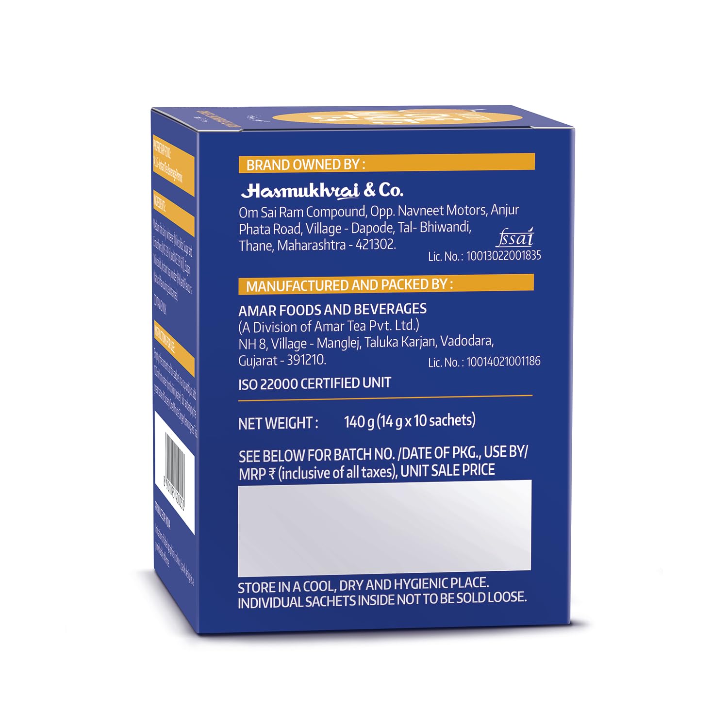 Society One Minute Tea | Ginger Lemongrass Flavour | Made with Lemongrass & Ginger | Flavoured Instant Tea | 14g X 10 Sachets (140g) | Pack of 1 - Image 2 thumbnail