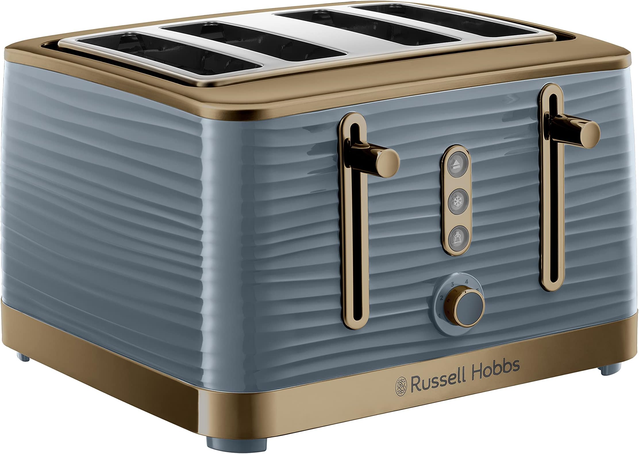 Russell Hobbs 24382 Inspire High Gloss Plastic Four Slice Toaster, Red