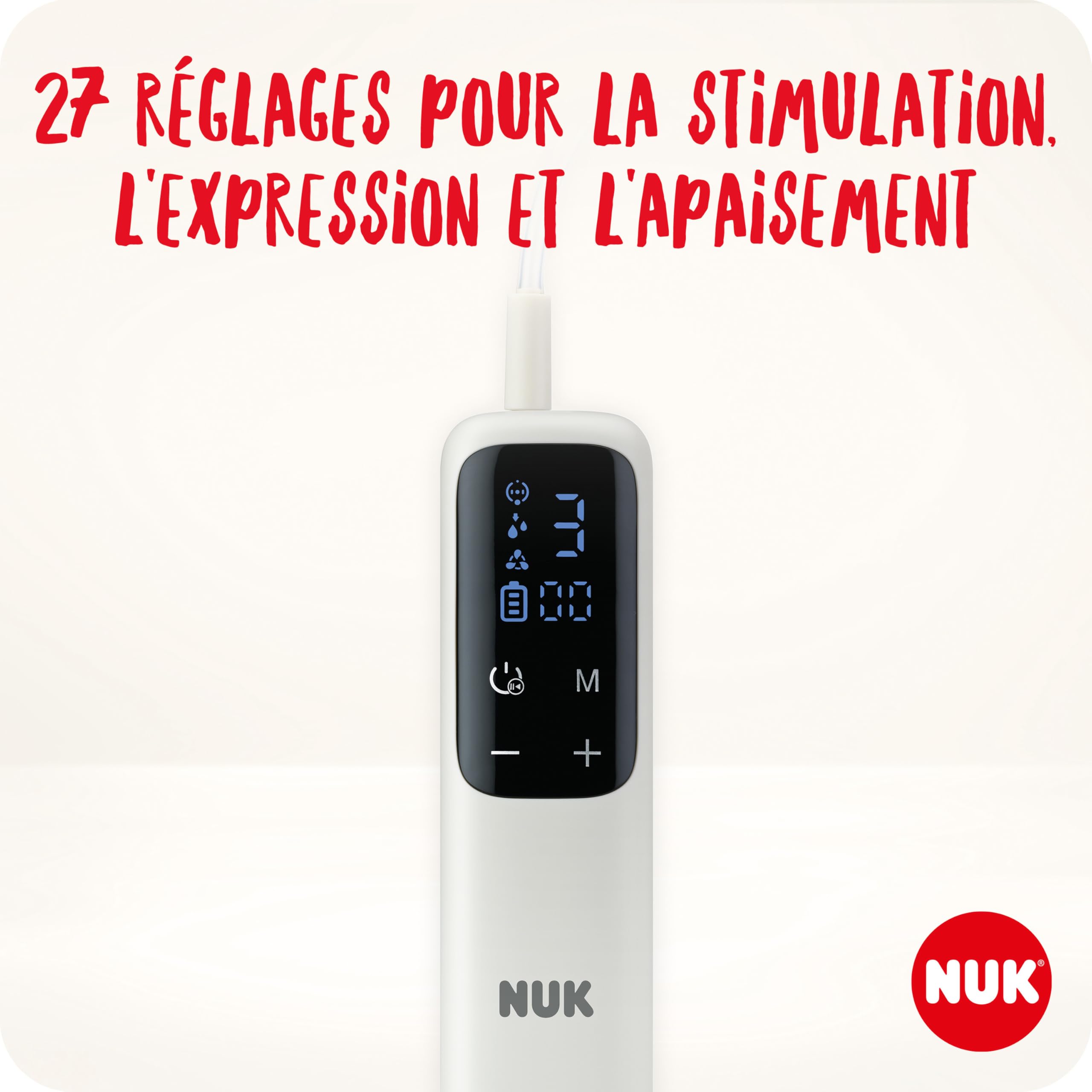 NUK Soft & Easy Tire-Lait Électrique | Téterelle Portable en Silicone avec Biberon Perfect Match | 150 ml, 2 Tailles 24/27 mm