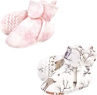 Hudson Baby Cozy Warm Toddler Slipper Booties - Non-Skid Bottom, Kick-Proof Hook & Loop, Soft Fleece/Sherpa/Velour (0-24M)