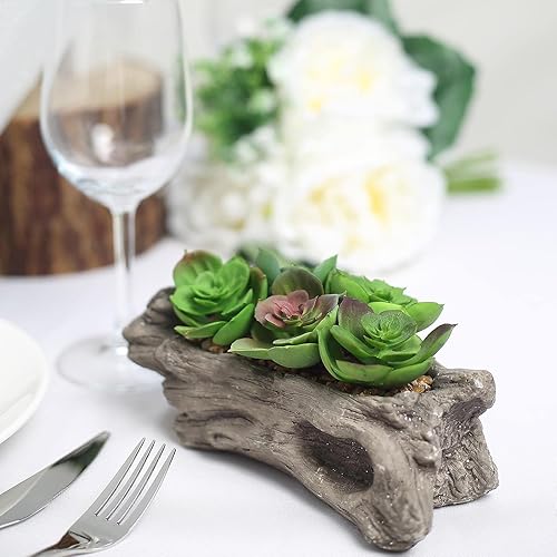 Miniatura 6 de Efavormart 4" Tall Fake Succulent Planter 5 Artificial Succulents in Pot Mini Decorative Plants for Wedding Party Decoration