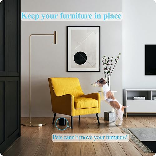 Miniatura 6 de Almohadillas de muebles para suelos de madera dura 4 hojas de goma autoadhesivas de 4 x 40 pulgadas color negro protectores de suelo antideslizantes