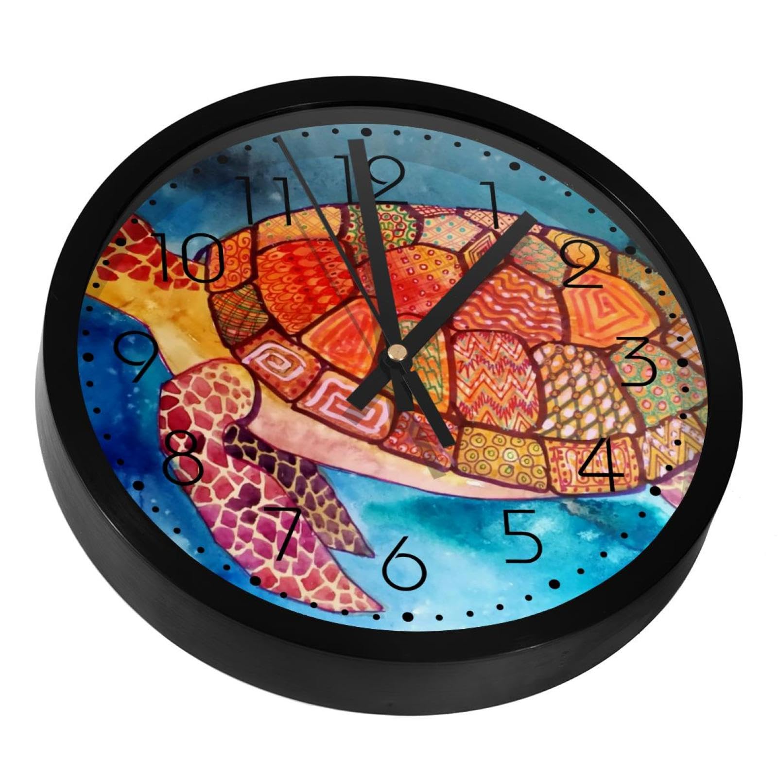 Horloge murale tortue anti tic-tac pour le sommeil de la chambre