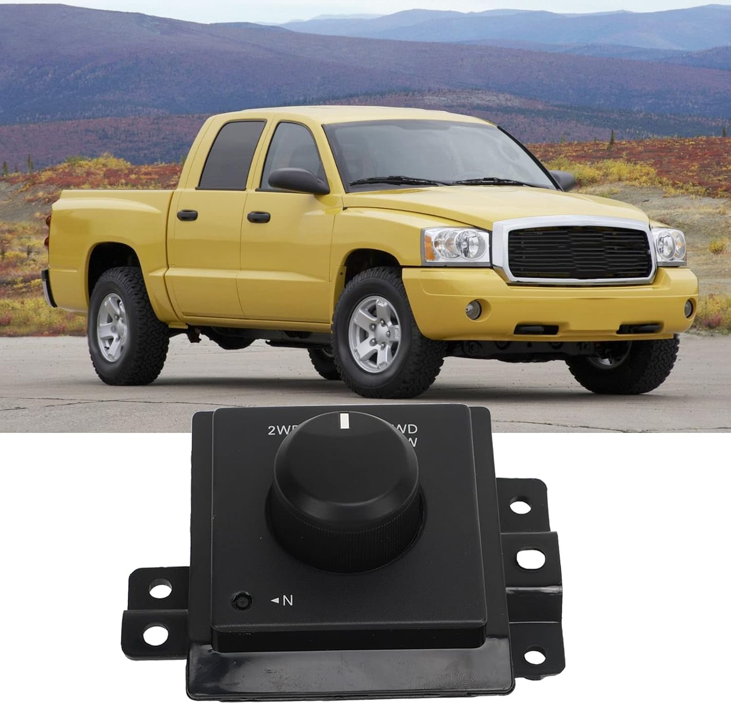 Car Drive Transfer Switch Transfer Case 4 and 4 Steer Wheel Drive Selector Switch Knob, 56049674Ae, 68021674Aa, 727943227027, for for Dakota