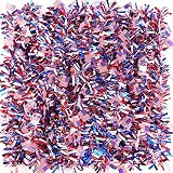 6 Pcs 39.4 Ft 4th of July Tinsel Garland Patriotic American Flag Tinsel Garland Metallic Tinsel for